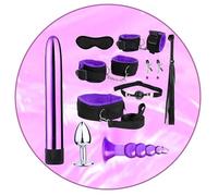 QiKKago Cinturino Regolabile in Nylon Morbido E Peluche + Accessori Pensati, Pratico Set A 7 Pezzi per Stretch Corpo Intero (Viola) - Y1