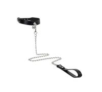 QiKKago Classico Nero Campanello Modello Morbido Cuoio Gattino Collane, Moda Classica con Unico Cosplay Collane, Regalo per Coppia-D1