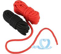 QiKKago Corda Rossa Nera 10 Metri Letto Yoga, con Mani E Caviglie, Set di Allenamento di Forza, Regalo per Coppia-H4