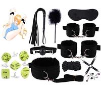 QiKKago Costume da Regalo di Natale, Set di 15 Accessori per Costumi Combinati di Stili Diversi, Costume Nero per Feste Natalizie-Q