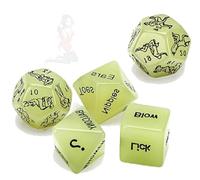 QiKKago Dadi Multi-Sided Night Glow Dice 5 Dadi Verdi - Q