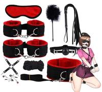 QiKKago Elegante abito in nylon rosso, 10 pezzi, che mostra il fascino atletico, set di accessori per il fitness per l'allenamento della forza interna. Regalo originale K42