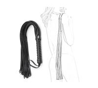 QiKKago Frusta da Allenamento Lunga Nera, Frusta da Allenamento per Interni Ed Esterni, Frusta Multifunzionale-Q