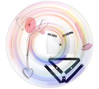 QiKKago Gabbia di Cuore Piatta Maschile con La Cinghia Regolabile E L'Asta Rosa, Gabbia in Acciaio Inossidabile per l'Abbigliamento della Croce degli Uomini -K+5 (Tubo B+Black Belt+Pink)