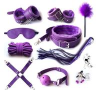 QiKKago Kit di Esercizi Total Body 10 Pezzi di Bande per Caviglie Fitness con Polsini, Bande di Resistenza per Caviglie Kit di Yoga Regalo per Coppie -Q