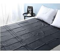 QiKKago Lenzuola In Pvc Nero Di Design Classico Per Allenamento Interno Impermeabile, Adatto A Letto Di 1,2 Metri, Regali Per Coppia, F4