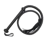 QiKKago Lungo Nero Classico Pelle Resistente all'Usura Multifunzione Allenamento Frusta, Esperienza di Allenamento Unica -D22