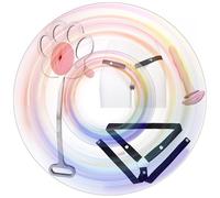 QiKKago Maschio Piatto A Forma di Zampa Gabbia con Cinturina Regolabile & Barra Rosa, Gabbia in Acciaio Inossidabile Portatile per Gli Uomini Croce Vestire (A + Cintura Nera + Tubo Rosa)