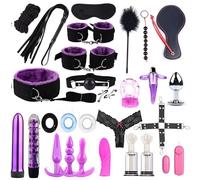 QiKKago Multifunzionale 28 Pezzi Viola Nylon Fitness Set, Forniture Yoga Regolabili, Coppia Regalo - K + 8