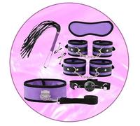 QiKKago Ricco E Pratico Squisito Set di 11 Pezzi per Il Doppio Allenamento di Resistenza, Morbido Interior in Peluche + Design Esterno in Pelle Resistente all'Usura (Viola) - Y5