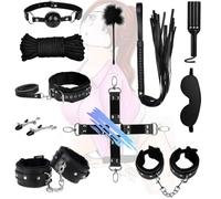 QiKKago Set Casual in Pelle Nero da 11 Pezzi per L'accessorio di Partenza-Q