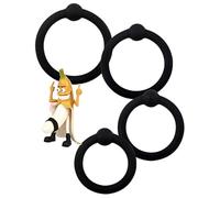 QiKKago Set di 4 Anelli in Silicone Nero, Diverse Dimensioni per L'Uso di Tutti I Livelli di Fitness per Allenare L'Intensità del Movimento, Regalo per Coppia-K2