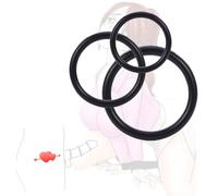 QiKKago Set di accessori per la camera da letto 3 anelli neri in silicone per un maggiore divertimento nella vita-Q