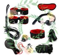 QiKKago Set Multifunzionale Da 10 Pezzi in Nylon Rosso Per Una Gamma Completa Di Attrezzature Sportive! Un Regalo Originale Per Uomini E Donne-A18