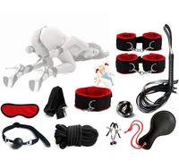 QiKKago Set Rosso 10 Pezzi alla Moda E All'avanguardia, Efficiente Allenamento della Forza Indoor E Set di Accessori per Attrezzature Fitness. Regalo Originale - K28