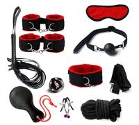 QiKKago Set Rosso 10 Pezzi alla Moda E All'avanguardia, Efficiente Allenamento della Forza Indoor E Set di Accessori per Attrezzature Fitness. Regalo Originale - K28
