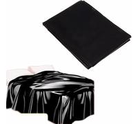 QiKKago Un Set Di Lenzuola Impermeabile Nero Confortevole Materasso In Plastica In Pvc (220cmx130cm) Per Prevenire L'Umidità Del Materasso-K21