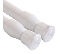 QILERR Piccole aste di tensione, da 40 a 71 cm, confezione da 2, aste di estensione regolabili per tende, per armadi, finestre, cucina, bagno, armadio, armadio (bianco)