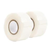 QILIMA 2 Rotoli Nastro Autoagglomerante Silicone Bianco, Isolante Impermeabile per Ripara Perdite Acqua (2,5cm x 3m)