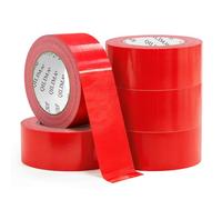 QILIMA 5 Rotoli Nastro Americano Impermeabile Rosso Extra Forte 48mm x 27m
