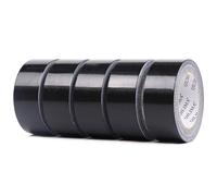 QILIMA 5 Rotoli Nero Nastro Adesivo Americano Impermeabile Duct Tape extra forte Nastro in Tessuto per riparazioni o decorazioni, scarichi e condotti 48mm x 27m