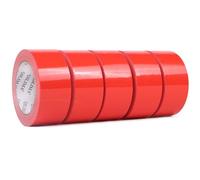 QILIMA 5 Rotoli Rosso Nastro Adesivo Americano Impermeabile Duct Tape extra forte Nastro in Tessuto per riparazioni o decorazioni, scarichi e condotti 48mm x 27m