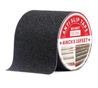 QILIMA Nastro Adesivo Antiscivolo, Nastro Antiscivolo da Esterno, Strisce Adesive Antiscivolo per Scale, Antiscivolo Nastro, Adesivi per Gradini Scale, per Interni ed Esterni, Nero 10cm*5m