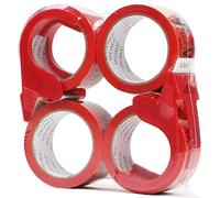 QILIMA Nastro adesivo Attenzione vetro fragile 48 mm x 66 metri (4 rotoli)