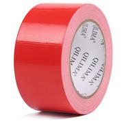 QILIMA Nastro adesivo nastro in tessuto qualità premium 50 mm x 25.1 m adesivo senza residui, forte, colore rosso