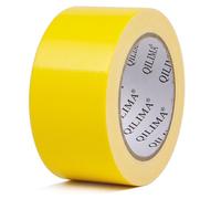 QILIMA Nastro adesivo nastro in tessuto qualità premium 50 mm x 25.1 m adesivo senza residui, forte, colore giallo