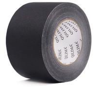 QILIMA Nastro Adesivo Nero per Rilegature in Tessuto - 7.5 cm x 55 m