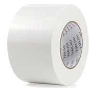 QILIMA Nastro resistente all'acqua, 75 mm x 55 m, colore bianco, nastro in tessuto, extra forte, nastro adesivo in tessuto, nastro adesivo per dott, nastro impermeabile