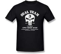 QILINGS Men's Chris Kyle Frog Foundation-American Sniper T Shirt Size L