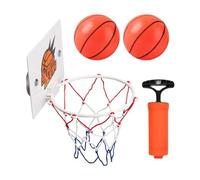 QILTON Mini kit di canestro da basket, set da basket Dunk con ventosa per canestro, mini palla e pompa, tabellone da parete per ufficio, scrivania, bagno, favori di gioco