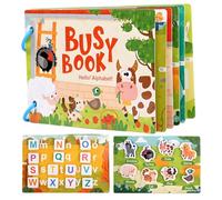 QiLumier Montessori Toddler Books, Quiet Book Toys, Interactive Busy Book, Educational Toy Book, Quiet Book Books per 2 3 4 5 6 Anni