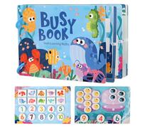QiLumier Montessori Toddler Books, Quiet Book Toys, Interactive Busy Book, Educational Toy Book, Quiet Book Books per 2 3 4 5 6 Anni