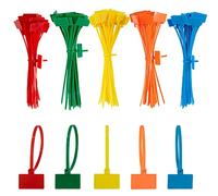 QIMEI-SHOP 250 Pezzi Fascette Plastica Colori 150mm x 3 mm Fascette Elettricista Etichette Stringicavo Colorate per Marcatura Cable Management Giardinaggio