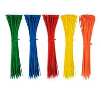 QIMEI-SHOP 500 Pezzi Fascette Plastica Colori 200 mm x 2,8 mm Fascette Elettricista Stringicavo Colorate per Cable Management Giardinaggio Rosso Giallo Blu Verde Arancione