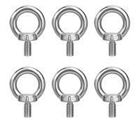 QIMEI-SHOP Bulloni ad Occhiello M8 Golfari Bullone per Sollevamento Vite ad Anello in Acciaio Inossidabile 304 per Sollevamento Fissaggio 6 Pezzi