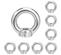 QIMEI-SHOP Dado a Occhiello M5 Dado di Sollevamento Dadi ad Anello in Acciaio Inossidabile 304 per Accessori di Sollevamento e Connessione 8 Pezzi