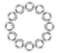 QIMEI-SHOP Dado di Sollevamento M6 Dado a Occhiello Dadi ad Anello in Acciaio Inossidabile 304 per Accessori di Sollevamento e Connessione 12 Pezzi