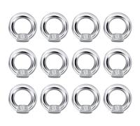 QIMEI-SHOP Dado di Sollevamento M8 Dado a Occhiello Dadi ad Anello in Acciaio Inossidabile 304 per Accessori di Sollevamento e Connessione 12 Pezzi