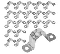 QIMEI-SHOP Morsetti per Tubi 32mm Morsetto per Tubi a U in Acciaio Inossidabile 304 Fascette Stringitubo per Tubo dell'acqua Tubo del Gas 20 Pezzi