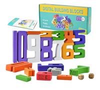 qimeyu blocchi matematici,blocchi numerici,28 numeri set Iniziale,giocattoli matematici montessori,colore giocattolo con blocchi di equilibrio,blocchi di legno per imparare la matematica