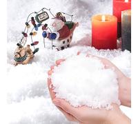 QIMMU 200g Neve Artificiale, Neve Artificiale per Decorazioni, Neve per Albero di Natale per Fai da Te Decorazioni Natalizie
