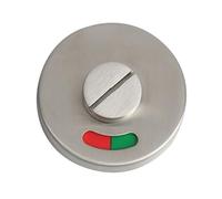 Qimopi - Blocco indicatore di direzione in acciaio inox per porta del bagno, con segnale rosso e verde