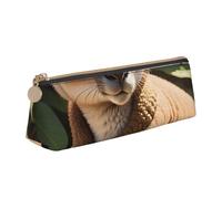 QIN&ZHENG Funny for Kangaroo Zoo Print Fashion Leather Triangle Pouch Lightweight Cosmetic Case Full Print Compact Organizer, White, One Size, Stylish, Bianco, One Size, Elegante, bianco, taglia