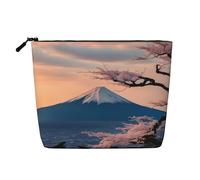 QIN&ZHENG Japan Mount Fuji - Astuccio da donna con cerniera, leggero, nero, taglia unica, colore: Nero/Bianco, One Size, nero/bianco, taglia unica
