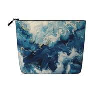 QIN&ZHENG WITHIN THE TIDES - Astuccio per trucco da donna, leggero, nero, taglia unica, colore: Nero/Bianco, One Size, nero/bianco, taglia unica