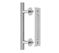 QINAIXQM 24CM Maniglia porta scorrevole maniglia scorrevole della porta del fienile acciaio inossidabile